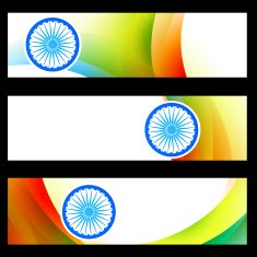 set of indian banners