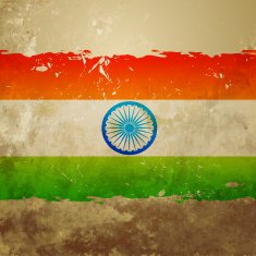 grunge style indian flag