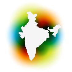 colorful map of india N2