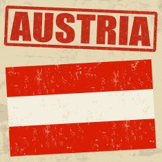 Austria grunge flag and stamp