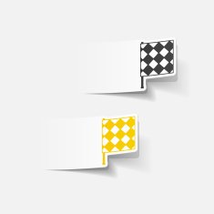 realistic design element linesman flag N5