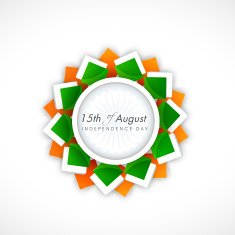 Independence Day celebrations concept with tricolor floral design