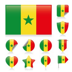Senegal flag set