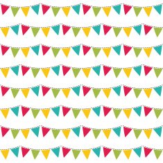 Seamless vector flags pattern