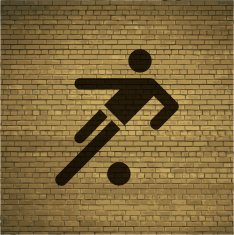 football player Flat modern web button and space for your N3