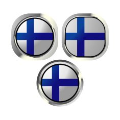 Finland flag button N2