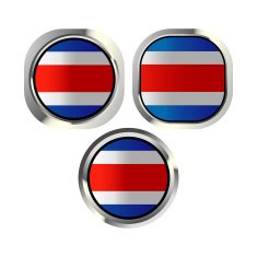 Costa Rica flag button N2