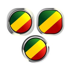 Congo flag button