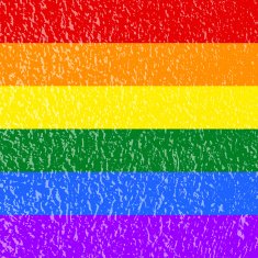 Gay and LGBT rainbow flag Culture symbol Handmade Textured