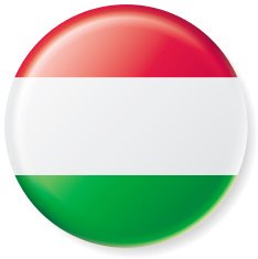 Hungary Satin Flag Button
