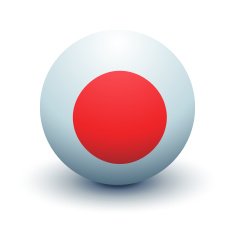 Japan Flag Sphere Vector