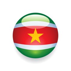 World Flag Button Suriname