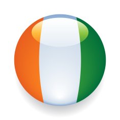 World Flag Button C&ocirc;te D'Ivoire