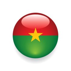 World Flag Button Burkina Faso