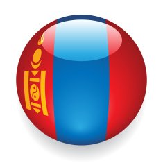 World Flag Button Mongolia