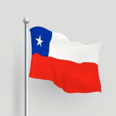 3d vector Chile flag