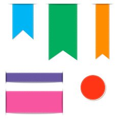 Set of ribbons vector illustration