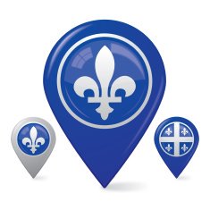 Pointer with Quebec flag