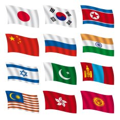 World flags waving N32