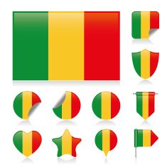 Mali flag set