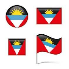Antigua and Barbuda flags