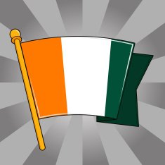 Flag of C&ocirc;te d'Ivoire (Ivory Coast)