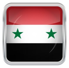 Glossy Button - Flag of Syria