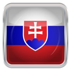 Glossy Button - Flag of Slovakia N4