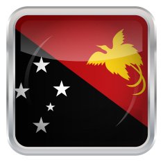 Glossy Button - Flag of Papua New Guinea N4