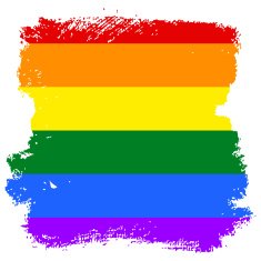 Gay and LGBT rainbow flag Textured