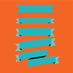 ribbon set flat design N3