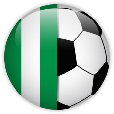Nigeria Flag with Soccer Ball Background N3