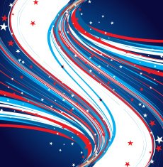 4th of july american independence day creative wave vector