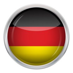 Glossy Button - Flag of Germany N4