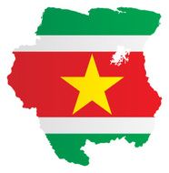 Design Flag-Map of Suriname