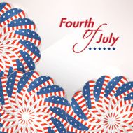 Beautiful floral design and stylish text Fourth of July