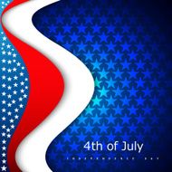 Beautiful 4th of july United States America wave holiday