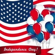 The balloons and flag of independence