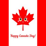 Happy Canada Day card Vector