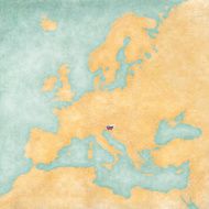 Map of Europe - Slovenia (Vintage Series)