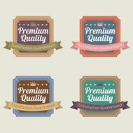 Set of Vintage Retro Badge N7