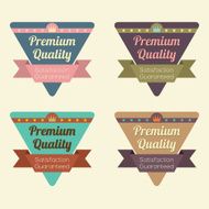 Set of Triangle Vintage Retro Badge