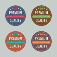 Set of Vintage Retro Badge N15