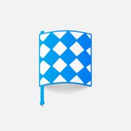 realistic design element linesman flag N39