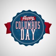 Happy Columbus Day Badge