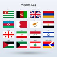 Western Asia Flags Collection
