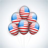 Glossy air balloons painted with national flag colors