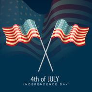 vector 4th of july america flag