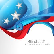 wave style 4th of july