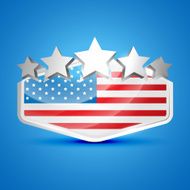 american flag label N3